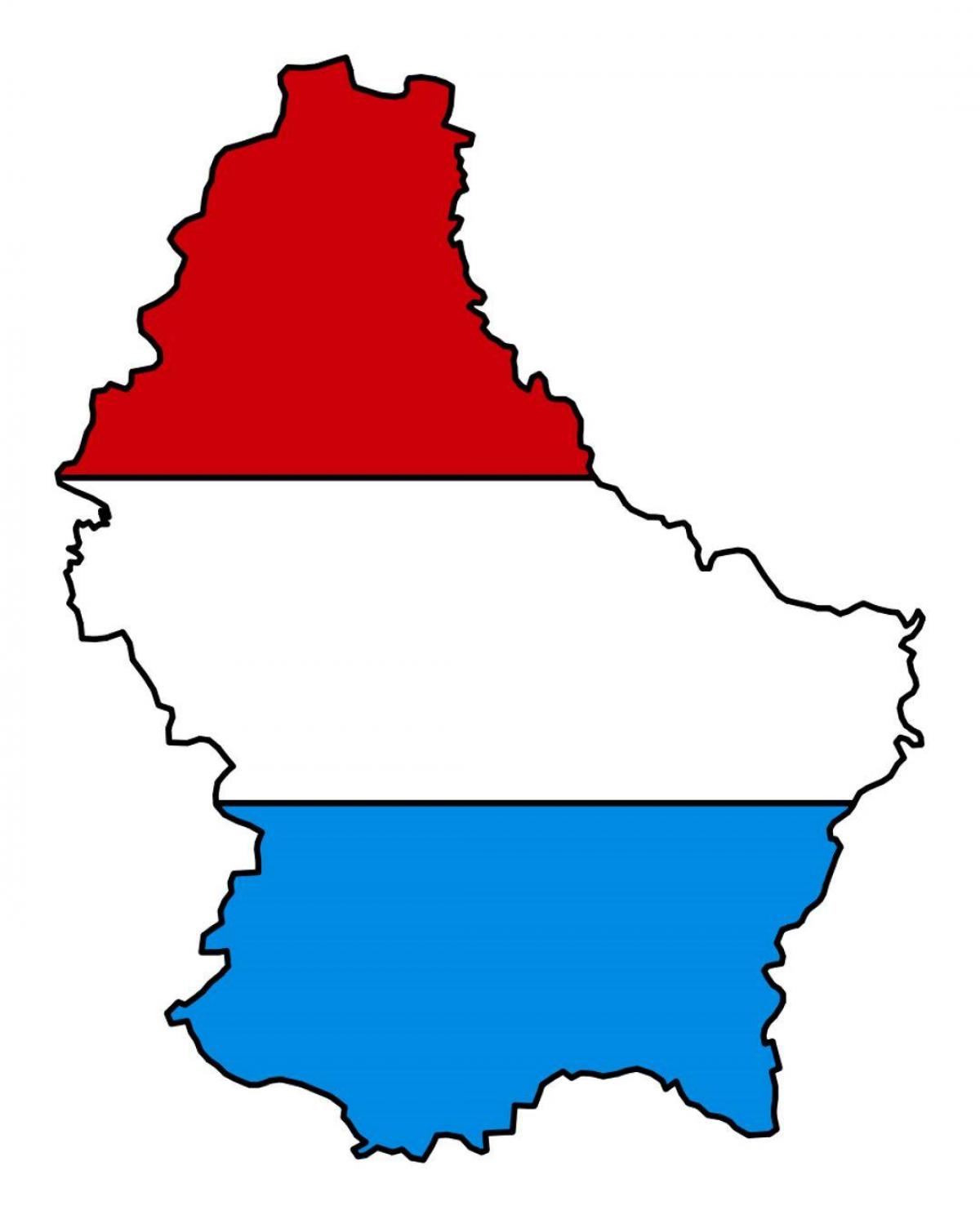 peta dari bendera Luksemburg 