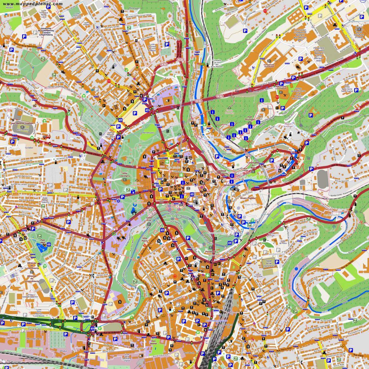 peta kota Luxembourg city centre