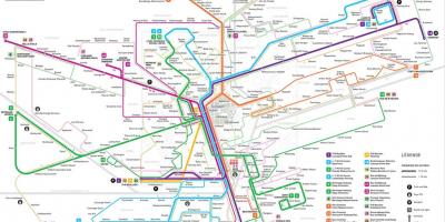 Peta dari metro Luxembourg