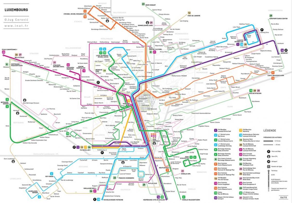 peta dari metro Luxembourg