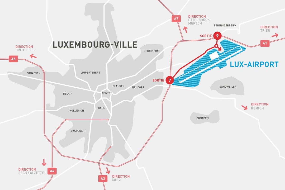 peta dari Luxembourg