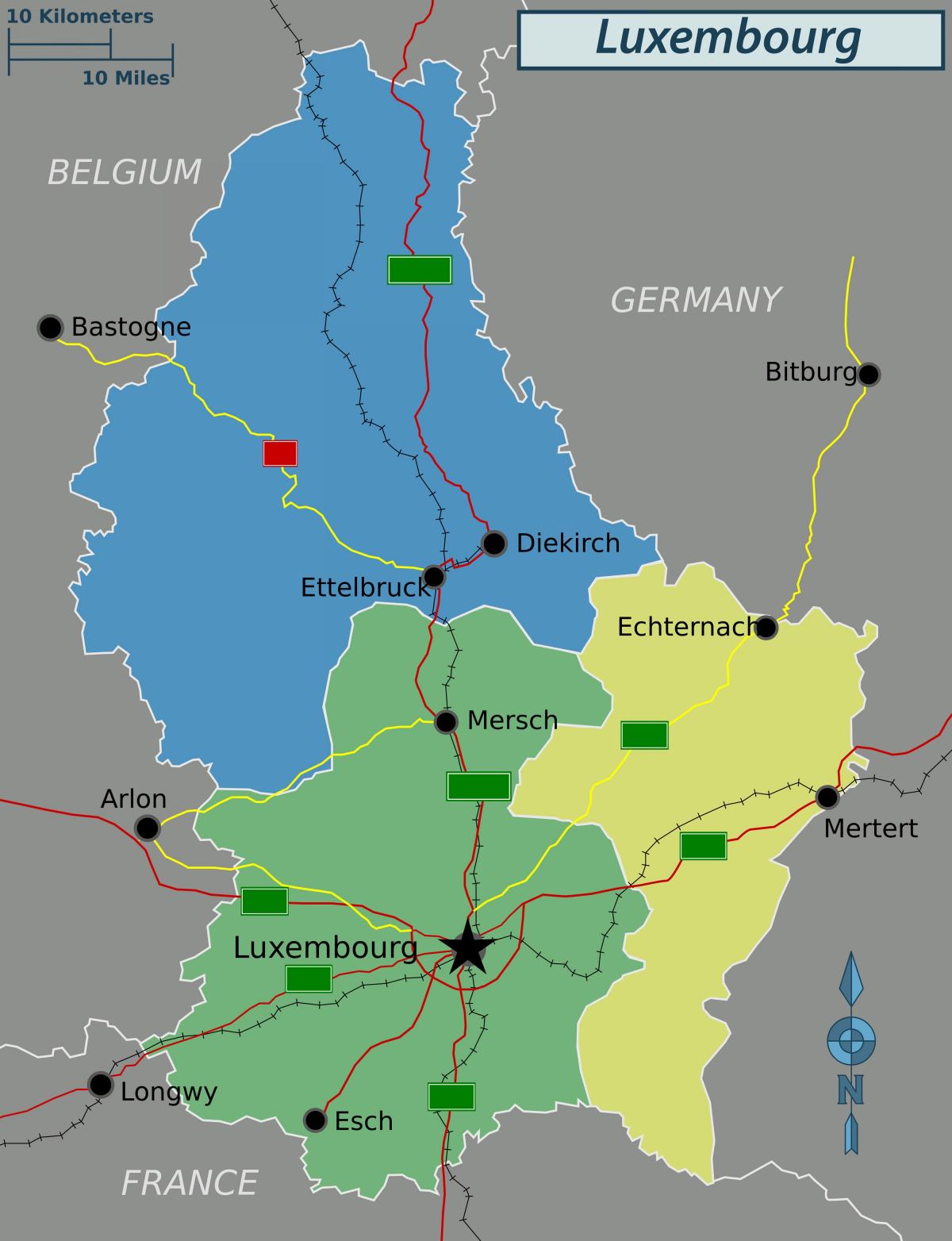 peta dari Luksemburg politik